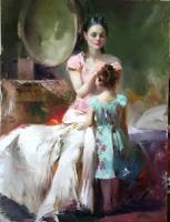 Pino Daeni - Impression oil painting.